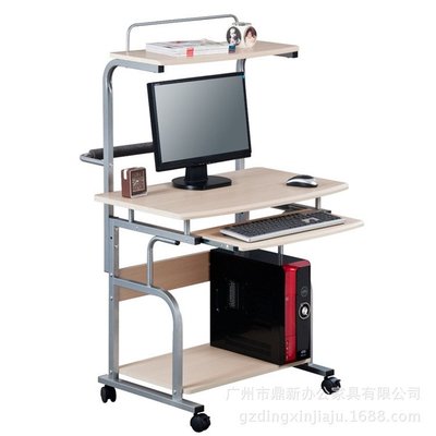 雙層電腦桌臺式家用簡約小戶型迷你可移動書桌可