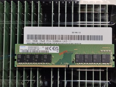 三星16G 1RX8 PC4-3200AA DDR4 UDIMM桌機機記憶體M378A2G43MX3-CWE