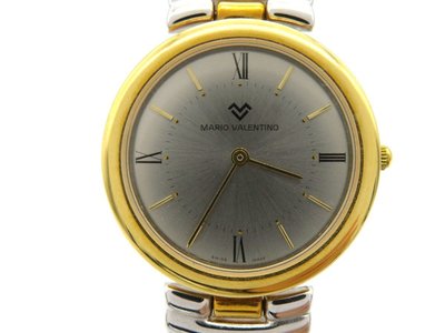 【精品廉售/手錶】義大利Valentino范倫鐵諾 石英女腕錶 金銀雙色精鋼錶帶*防水*#8016*佳品*瑞士精品