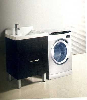 《普麗帝國際》◎台灣製造◎百分百防水~ 實木浴櫃洗衣槽KC-862W(不含安裝)