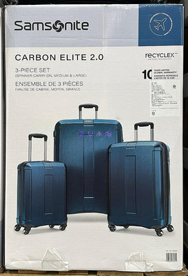 美兒小舖COSTCO好市多線上代購～Samsonite Carbon Elite 2.0 22吋+27吋+31吋行李箱(3件組)