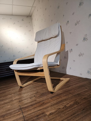 【國民二手樂活館】IKEA POÄNG扶手椅 實心樺木躺椅  自取價1200