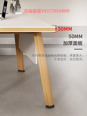 辦公桌簡約現代老板桌主管經理桌椅組合白色辦公室桌子單人電腦桌