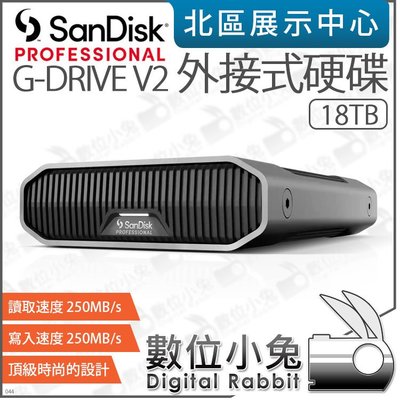 數位小兔【 SanDisk PROFESSIONAL G-DRIVE V2 18TB 外接式硬碟 】外接硬碟 桌上型硬碟