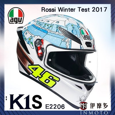 伊摩多※義大利 AGV K1 S E2206 全罩安全帽 亞版 選手彩繪 Winter Test 2017 雪屋