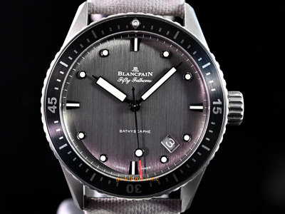 [現貨] Blancpain 寶鉑 5000.1210.G52A Bathyscaphe 新卡24/02現貨 五十噚 灰面 鈦金屬 43mm PT192