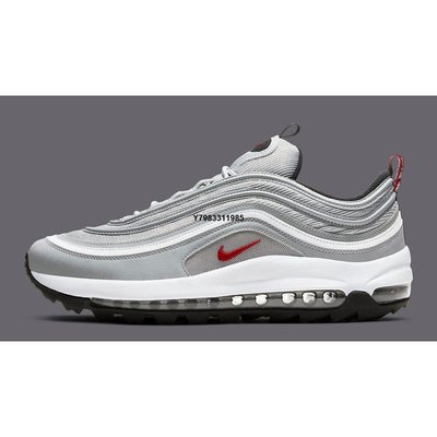 Nike Air Max 97 Golf 銀彈新款 紅勾 高爾夫 反光 氣墊 情侶 CI7538-001男女鞋