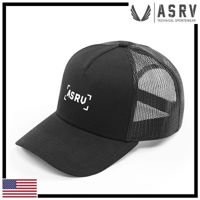 瘋狂金剛▸ 黑/白 ASRV Mesh Strapback Bracket Logo 徽框標誌 網格運動帽 潮帽 網帽