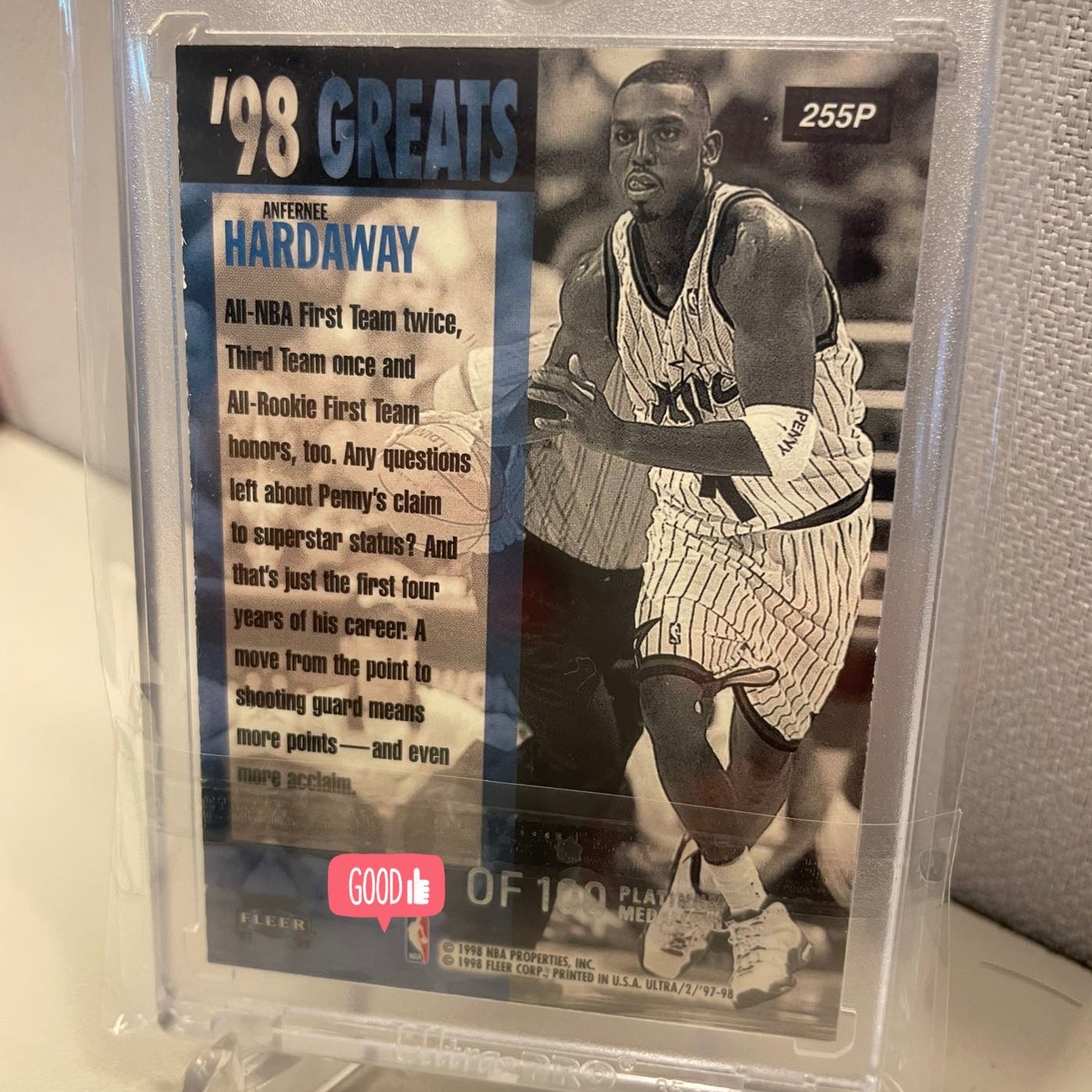 1997-98 Ultra Platinum Medallion '98 Greats Penny Anfernee