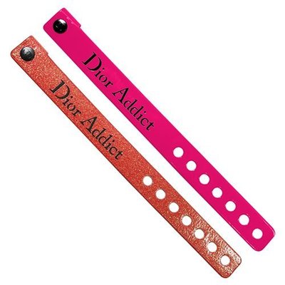 Dior( christian dior) 迪奧......癮誘玩酷造型手環(螢光粉)(璀璨紅)