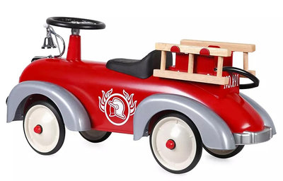 全新正品。法國 Baghera。兒童騎乘經典嚕嚕車 / 學步車 - 紅色消防車造型款。預購。