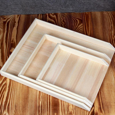 BH0D家用木質水餃子收納盒冷凍保鮮多層速凍長方形木制混沌托盤可