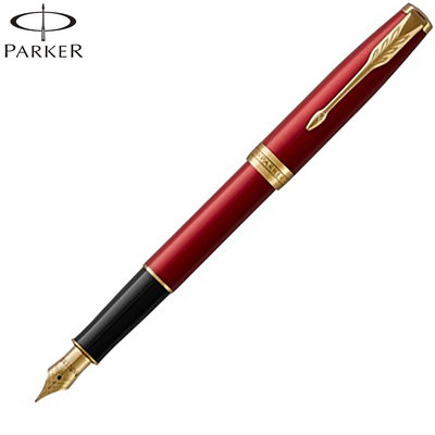 【Pen筆】法國製 PARKER派克 卓爾寶石紅金夾鋼筆 P1931474