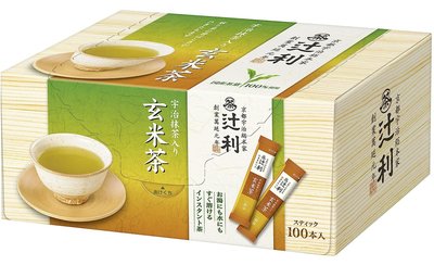 《FOS》日本製 辻利 玄米茶 即溶沖泡茶 100包 茶粉 京都宇治 高級綠茶 下午茶 送禮 伴手禮 熱銷 新款 限定
