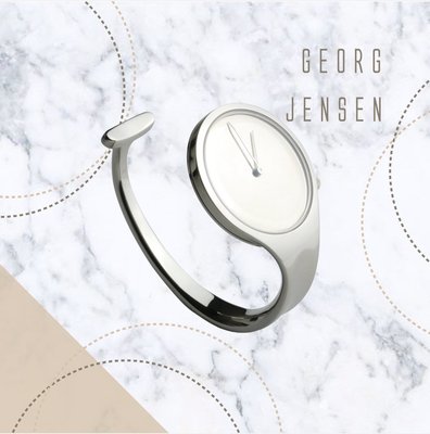 【哈極品】美品《GEORG JENSEN喬治傑生 VIVIANNA 336小款朵蘭腕錶 名錶/手錶》
