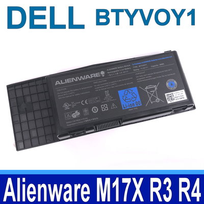 戴爾 DELL BTYV0Y1 9芯 原廠電池 Alienware M17X R3 R4 MX 17xR3 17xR4