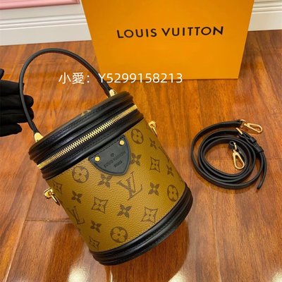 二手正品 Louis Vuitton LV Cannes 飯桶包 水桶包 圓筒包 M43986 現貨