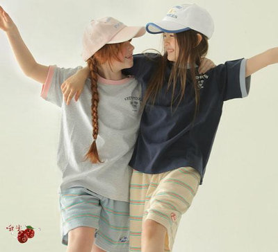 ✿啾米韓國童裝♪~24夏~P:CHEES~簡潔的設計短袖上衣~PC0423-02【特價商品】