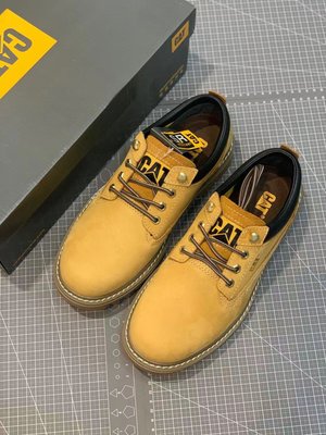 （精品代購）CAT卡特彼勒720黃色中邦英倫復古擦色工裝男靴休閒皮鞋39-44