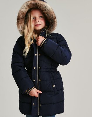Miolla 英國品牌Joules Kids 兒童款 深藍色毛圈可拆保暖鋪棉外套