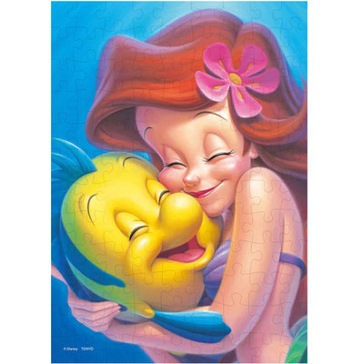 迪士尼 小美人魚 愛麗兒和小比目魚 (Tenyo, 108片, D-108-028, 日本拼圖)