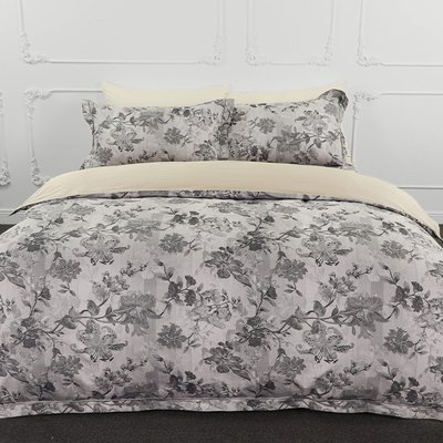 全新Tonia Nicole東妮專櫃色織緹花標準雙人四件式床包被套組-AB版設計原價7960元