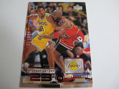 ~Michael Jordan/Kobe Bryant~1998年老卡 公牛.喬丹對決湖人.布萊恩 NBA球員卡~3