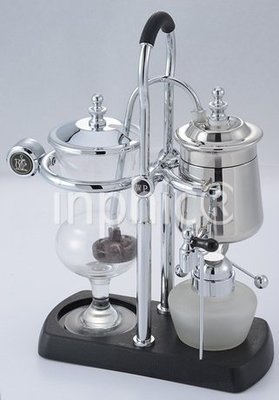 INPHIC-頂級版皇家比利時壺 /平衡式咖啡壺塞風壺 可旋開蓋（銀/黑）