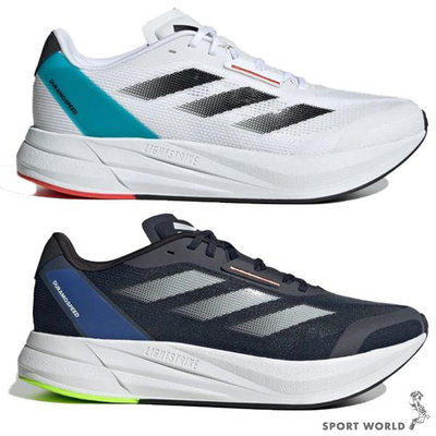 Adidas 男鞋 慢跑鞋 緩震 輕量 Duramo Speed 白/藍【運動世界】IE9674/IF0566