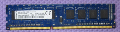 【DDR3寬版單面】 KingSton 金士頓 DDR3-1600 桌上型記憶體 4G 【宏碁套裝機拆下個人保固14日】