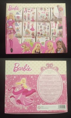 現貨Barbie芭比娃娃防水紋身轉印貼紙 超值禮盒100張貼紙Tattoo Stickers