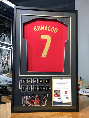 C羅梅西內馬爾足球簽名球衣相框紀念品高檔送男友生日圣誕禮物