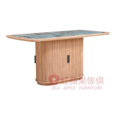 [紅蘋果傢俱] 實木家具 梣木系列 SMK-H8016 火星岩餐桌 奢石餐桌 義式餐桌 實木餐桌 餐桌