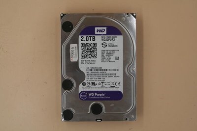 WD 紫標 2.0TB SATA3桌上型硬碟(WD20PURX) 故障、報帳用
