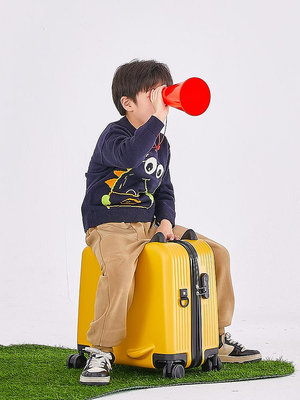 兒童行李箱拉桿箱男孩可坐可騎旅行遛娃神器可愛女寶寶20寸小皮箱