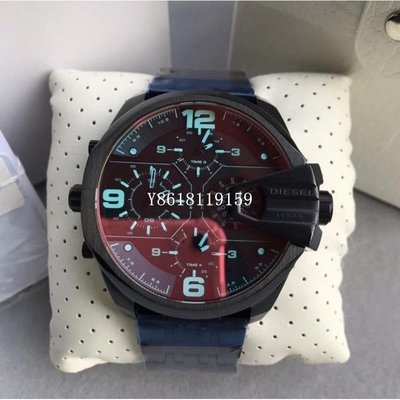DIESEL手錶 DZ7373潮流酷炫黑色不鏽鋼錶帶腕錶/男錶/