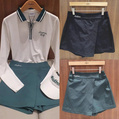 【特惠促銷】夏季韓國MALBON高爾夫服裝女士短裙戶外休閒運動輕薄鬆緊腰短褲裙 高爾夫球衣女 高爾夫球裙