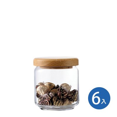 ☘小宅私物☘ Ocean 木蓋儲物罐 500ml (6入) 收納罐 密封罐 玻璃罐 咖啡罐 保鮮罐 現貨附發票