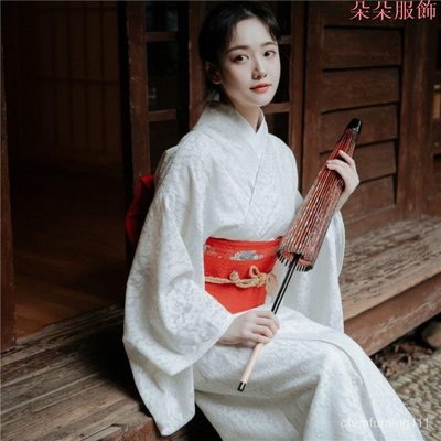 cospaly 日本 和服 傳統服飾 和服女正裝傳統日式和風浴衣復古連衣裙白色蕾絲夏季拍照寫真服裝
