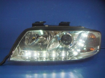 小亞車燈╠ 全新高科技質感AUDI A6 98-02年R8燈眉版魚眼大燈