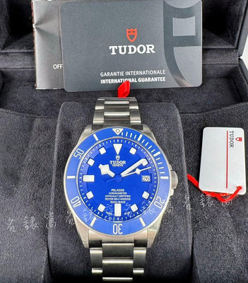 【現貨】TUDOR 25600TB PELAGOS 帝舵 機械錶 42mm 藍面 鈦合金 陶瓷圈 雪花針 附原廠橡膠帶