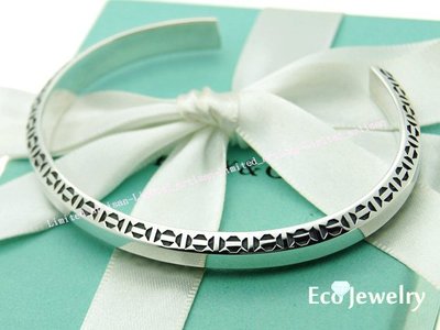 《Eco-jewelry》【Tiffany&amp;Co】稀有款 帕洛瑪系列圖騰開口手環 純銀925手環~專櫃真品已送洗