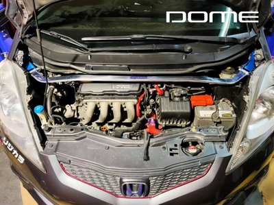 【童夢國際】D.R DOME RACING HONDA 09-14 FIT 引擎室拉桿 高強度鋁合金 前上拉 HONDA