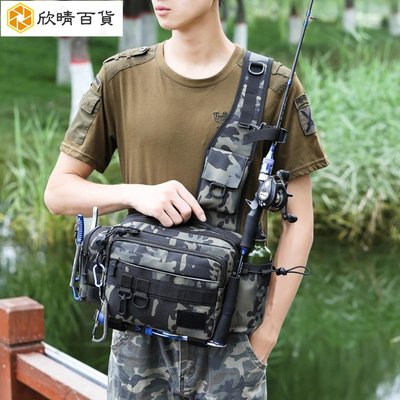 多功能釣具袋單肩斜挎包腰包魚餌裝備實用收納釣魚袋 X232G