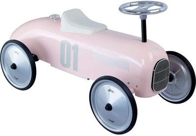 全新正品。法國 VILAC。兒童騎乘金屬復古經典汽車  - 嫩粉色。預購。