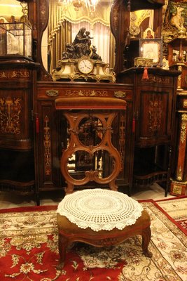 【家與收藏】稀有珍藏歐洲百年古董18世紀罕見法國古堡莊園老教堂手工老胡桃木雕刻祝福禱告椅