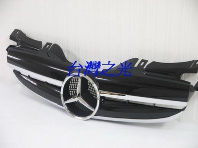 《※台灣之光※》全新BENZ R170 SLK新款外銷高級品SL-TYPE黑色一線無框跑車式大星水箱罩