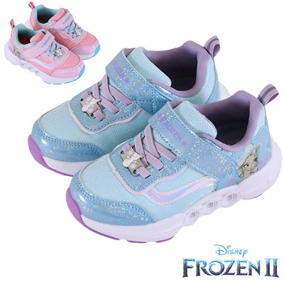 女童 Frozen 冰雪奇緣 25703 鞋底閃燈透氣魔鬼氈 兒童運動鞋 電燈鞋 休閒鞋 Ovan