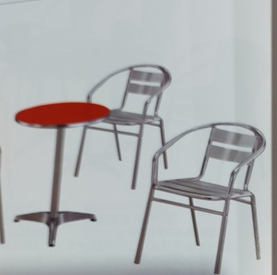 亞毅oa辦公家具 四張椅子一標$2980鋁椅公園椅 戶外休閒椅工廠椅 早餐椅（價格不含桌子