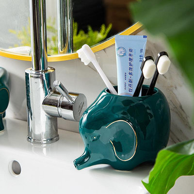 大象陶瓷香皂盒家用瀝水肥皂盒置物架衛生間浴室洗手台輕奢北歐風~優樂美
